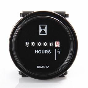 img 2 attached to Searon 2“ Round Hour Meter: Ideal Automotive Replacement Gauge for Generator Marine Boat Engine Boat Tractor – 6~80VDC!