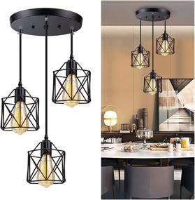 img 4 attached to 💡 Licperron Pendant Light Fixture 3 Light: Adjustable Hanging Lighting for Kitchen Island, Dining Room, Bar, Hotel - E26 Base