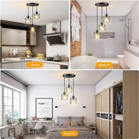 img 3 attached to 💡 Licperron Pendant Light Fixture 3 Light: Adjustable Hanging Lighting for Kitchen Island, Dining Room, Bar, Hotel - E26 Base