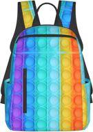 🌈 adjustable shoulder rainbow pop backpacks for teenagers logo