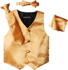 img 2 attached to 👔 Boys' Satin 4 Piece Vest Set - American Exchange