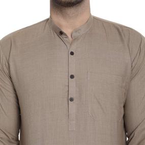 img 2 attached to SKAVIJ Tunic Viscose Short Kurta Men's Clothing in Shirts