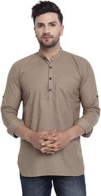 img 4 attached to SKAVIJ Tunic Viscose Short Kurta Men's Clothing in Shirts