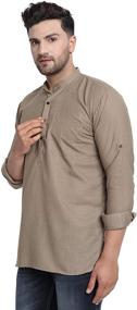 img 1 attached to SKAVIJ Tunic Viscose Short Kurta Men's Clothing in Shirts