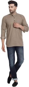 img 3 attached to SKAVIJ Tunic Viscose Short Kurta Men's Clothing in Shirts