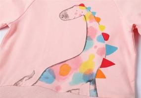 img 2 attached to 🦖 Dinosaur Cartoon Dresses for Toddler Girls - Ncycullo Girls' Clothing