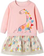 🦖 dinosaur cartoon dresses for toddler girls - ncycullo girls' clothing logo