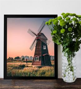 img 2 attached to 🖼️ Black Wooden Picture Frame 20x24 by Golden State Art - Versatile Wall Mounting - Real Glass - Ideal for Landscape or Portrait Photos