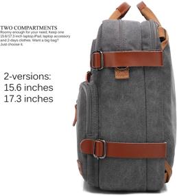 img 4 attached to CoolBELL Convertible Backpack Messenger Bag Shoulder Bag Laptop Case Handbag Business Briefcase Multi-Functional Travel Rucksack Fits 15