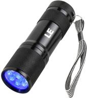 🔦 le black light flashlight - small uv lights 395nm - portable ultraviolet light detector for invisible ink pens, dog and cat pet urine stain - includes aaa batteries logo