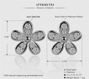 img 3 attached to 💎 Sparkling KEXUAN Stud Earrings: Elegant .925 Sterling Silver with Austria Crystal & AAA Zircon - Perfect for Women or Girls!