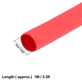 img 3 attached to Uxcell Heat Shrink Tubing 2Mm Dia 2:1 Heat Shrink Tube Wrap Cable Sleeve 1M Red