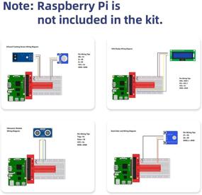 img 1 attached to 🤖 37-модульный комплект робота с сенсорами, безопасной монтажной платой, подробными учебниками - набор для начинающих Raspberry Pi 4B, проекты электроники для изучения программирования и электроники.