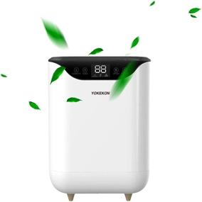 img 4 attached to 💧 YOKEKON Top Fill Evaporative Humidifier: 1.05Gal Capacity, 280mL Output, Essential Oil Tray - Ultra-Effective Home and Baby Humidifier in White