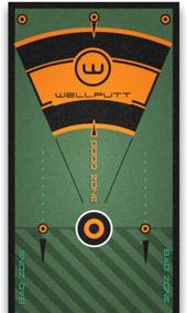 img 2 attached to 🏌️ 10ft Indoor Golf Putting Training Mat - Wellputt - Over 50 Exercises on Training App and Booklet - Perfect Golf Practice Training Aid for Home or Office - Lower Your Scores Instantly - Green Color