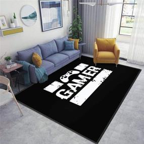 img 4 attached to Игровые коврики без проскальзывания для геймеров Gamer для дома, коврик для пола, коврики для двери, домашний коврик для бега, ковер для спальни, ковер для помещений, ковер для игровой зоны детской комнаты, ковер для йоги