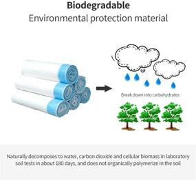 img 2 attached to AYTOP Биоразлагаемые пакеты для мусора: экологически чистые, перерабатываемые с завязкой, разлагающиеся, белого цвета.