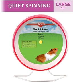 img 3 attached to 🐹 Quiet and Spacious: Kaytee Small Animal Silent Spinner Wheel Giant