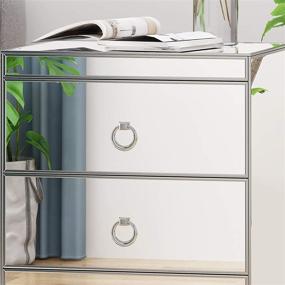 img 2 attached to 🪞 Modern Mirrored 3 Drawer Cabinet from Christopher Knight Home - Hedy