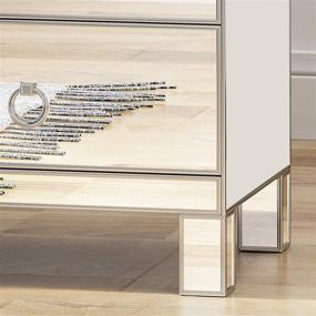 img 1 attached to 🪞 Modern Mirrored 3 Drawer Cabinet from Christopher Knight Home - Hedy