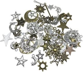 img 4 attached to 🌙 Wholesale Celestial Charms: Moon, Sun, and Stars Pendant Supplies for UK Jewelry Making