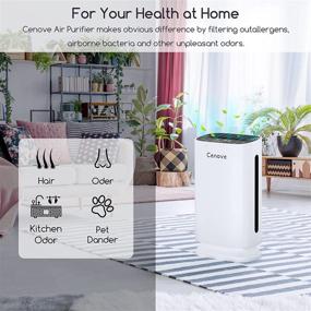 img 3 attached to 🌬️ Large Room Air Purifier, H13 True HEPA Filter, Odor Eliminator, 5 Stage Ionic Air Cleaner with Display, Auto Mode, Removes 99.97% Pollutants, Pet Dander