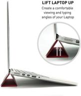 🔴 senseage foldable laptop stand - lightweight, anti-slide & portable - compatible with macbook/macbook air/macbook pro, tablets & laptops up to 15" - royal red logo