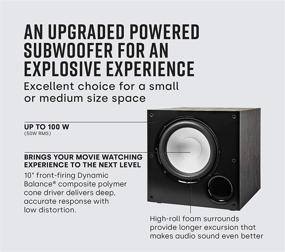 img 3 attached to 🎵 Polk Audio PSW108 10-Inch Powered Subwoofer, 100W Peak Power, High-Performance for Movies & Music, Black