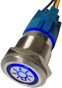 img 3 attached to ESUPPORT 12V Car Vehicle Blue LED Light Headlight Push Button Metal Toggle Switch Socket Plug 19Mm