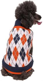 img 4 attached to 👕 Blueberry Pet 6 Patterns Chic Interlock Dog Sweater for Fall & Winter