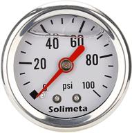 enhanced solimeta 1-1/2&#34; liquid 📈 filled fuel pressure gauge, 0-100 psi logo