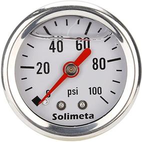 img 4 attached to Enhanced Solimeta 1-1/2&#34; Liquid 📈 Filled Fuel Pressure Gauge, 0-100 psi