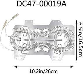img 2 attached to 🔧 Compatible Samsung Dryer Repair Kit - Heating Element DC47-00019A, DC96-00887A & DC47-00016A Thermal Fuse, DC32-00007A Thermistor, Thermostat DC47-00018A - See Figure 6 for Fit Models