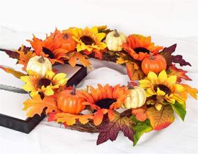 img 3 attached to MRah Inch Fall Wreath Decoration