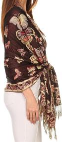 img 2 attached to 🧣 Dazzle in Style with Sakkas 16126 Patterned Colored Pashmina Women's Accessories and Scarves & Wraps