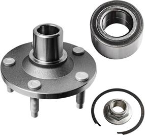 img 1 attached to Detroit Axle - Front Wheel Bearing Hub Assembly Set for Ford Escape Mazda Tribute Mercury Mariner - 2pc Replacement Kit