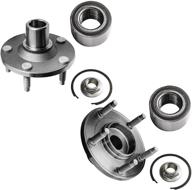 detroit axle - front wheel bearing hub assembly set for ford escape mazda tribute mercury mariner - 2pc replacement kit logo