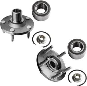 img 4 attached to Detroit Axle - Front Wheel Bearing Hub Assembly Set for Ford Escape Mazda Tribute Mercury Mariner - 2pc Replacement Kit