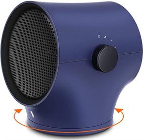 img 4 attached to 🔥 Fast Heating Electric Space Heater with 3 Settings, Wide Oscillation, Ceramic PTC, Overheat & Tip-over Protection - Wind Talk Portable Room Small Heater for Indoor Use