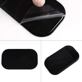 img 2 attached to 🚦 TangYingRD 2PCS Radar Detector Dash Mat: Enhance Road Safety with Anti-Slip Magic Pad