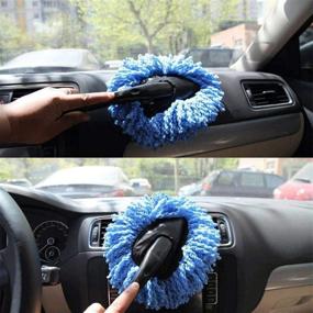 img 2 attached to 🚗 Ocharzy Extendable Microfiber Car Duster Kit - Ideal for Cleaning Car Exterior and Interior (Purple)