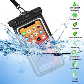 img 3 attached to 📱 Karverse Waterproof Phone Case: 2-Pack Universal Cell Phone Dry Bag for iPhone, Samsung Galaxy, Moto, Pixel - Perfect for Beach, Kayaking & Shower