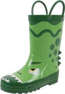 🦕 rubber dinosaur waterproof boys' boots in rainbow daze логотип