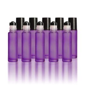 img 4 attached to Purple Frosted Bottles Stainless Rollers
