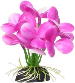 img 1 attached to 🌸 2.75-Inch Plastic Plant for Marina Betta Pink Orchid Aquarium