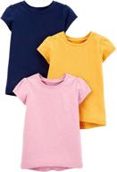 👚 3-pack solid short-sleeve tee shirts for toddler girls - simple joys by carter's logo