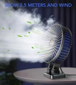 img 2 attached to 💨 JZCreater USB Desk Fan: 3-Speeds, Head Rotation, Strong Wind, Quiet Mini Personal Fan – Black