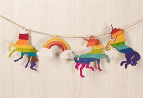 img 1 attached to Creative Hobbies Unfinished Wooden Ornaments - 24-Pack Unicorn and Rainbow Shapes - DIY Christmas Tree Hanging Wood Slices for Kids Crafts