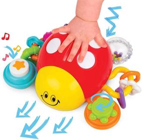 img 3 attached to Lilly The Bug Interactive Crawling Toy by KiddoLab - Press & Crawl Musical Activity Ladybug for Early Baby Development, Perfect for Preschool Learning, Education, and Fun - Suitable for Babies 6 Months and Up