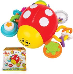 img 4 attached to Lilly The Bug Interactive Crawling Toy by KiddoLab - Press & Crawl Musical Activity Ladybug for Early Baby Development, Perfect for Preschool Learning, Education, and Fun - Suitable for Babies 6 Months and Up